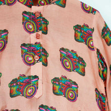 Load image into Gallery viewer, Peach Camera Theme Kurta With Ivory Pajama