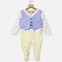 Load image into Gallery viewer, Yellow Printed Full Sleeves Footsie