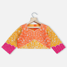 Load image into Gallery viewer, Orange & Pink Embroidered Lehenga Set