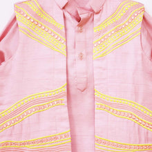 Load image into Gallery viewer, Purple Mirror Embroidered Jacket With Kurta & Pajama
