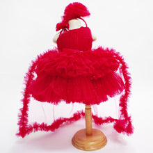 Load image into Gallery viewer, Purple & Pink Layered Net Party Dress With Detachable Tail & Headband