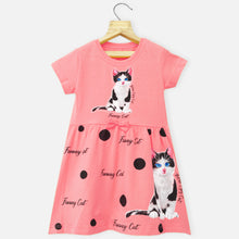 Load image into Gallery viewer, Cat Theme Short Sleeves Dress