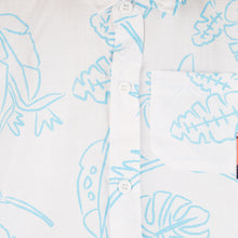 Load image into Gallery viewer, White Tropical Printed Half Sleeves Shirt