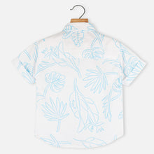 Load image into Gallery viewer, White Tropical Printed Half Sleeves Shirt