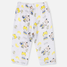 Load image into Gallery viewer, Pastel Grey Bear Theme Full Sleeves Night Suit