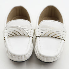 Load image into Gallery viewer, Brown & White Solid Slip On Loafers