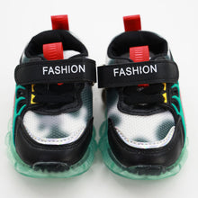 Load image into Gallery viewer, Green Velcro Closure Sneakers With LED Light-Up