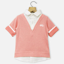 Load image into Gallery viewer, Knitted Collar Neck Full Sleeves T-Shirt