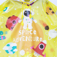 Load image into Gallery viewer, Space Theme Hooded Raincoat
