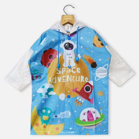 Space Theme Hooded Raincoat