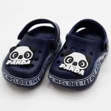 Load image into Gallery viewer, Peach & Blue Clogs With Panda Charms
