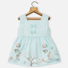 Load image into Gallery viewer, Blue Animal Theme Sleeveless Frock