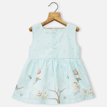 Load image into Gallery viewer, Blue Animal Theme Sleeveless Frock