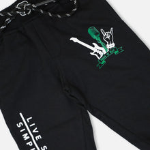 Load image into Gallery viewer, Black & Blue Regular Fit Joggers