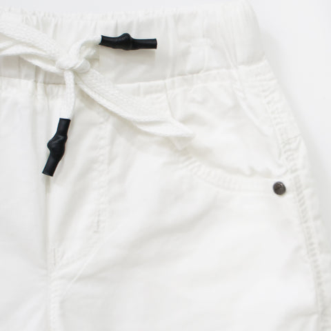 Elasticated Cotton Shorts- White