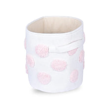 Load image into Gallery viewer, Pom Pom Round Pink Toy Storage Basket