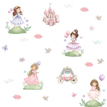 Load image into Gallery viewer, Pink Princess Theme Full Sleeves Organic Cotton Night Suit