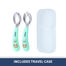 Load image into Gallery viewer, Animal Printed Stainless Steel Spoon & Fork Set