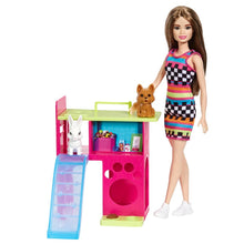 Load image into Gallery viewer, Barbie Doll With Puppy & Bunny Pet Playhouse Playset