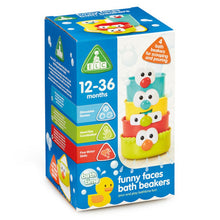 Load image into Gallery viewer, Multi Color Funny Faces Bath Beakers Bath Toys