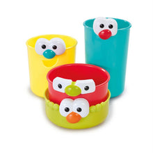 Load image into Gallery viewer, Multi Color Funny Faces Bath Beakers Bath Toys