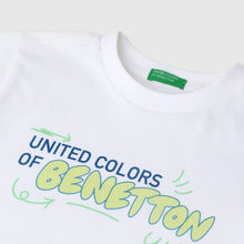 Load image into Gallery viewer, White Regular Round Neck Typography T-Shirt