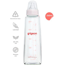 Load image into Gallery viewer, Pink Glass Feeding Bottle With 2 Nipples - 240ml