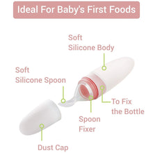 Load image into Gallery viewer, Pink Silicone Feeding Bottle Spoon