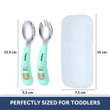 Load image into Gallery viewer, Animal Printed Stainless Steel Spoon & Fork Set