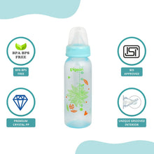 Load image into Gallery viewer, Blue Flexible Premium Crystal Peristaltic Feeding Bottle - 240ml