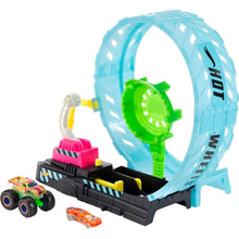 Load image into Gallery viewer, Monster Trucks Glow In The Dark Epic Loop Challenge Playset