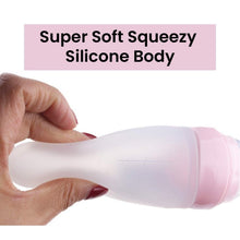 Load image into Gallery viewer, Pink Silicone Feeding Bottle Spoon