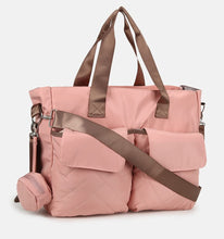 Load image into Gallery viewer, Peach Quilted Diaper Bag
