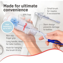 Load image into Gallery viewer, 2 In 1 Bottle & Nipple Nylon Brush