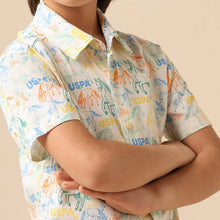 Load image into Gallery viewer, White Horse Printed Pure Cotton Shirt