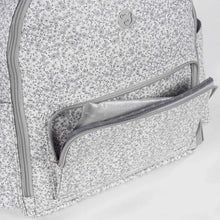 Load image into Gallery viewer, Grey Flower Mellow Backpack Diaper Changing Bag