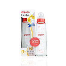 Load image into Gallery viewer, Red Glass Feeding Bottle With 2 Nipple - 240ml
