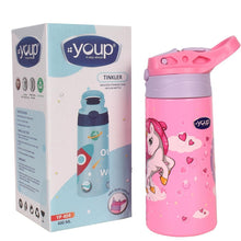 Load image into Gallery viewer, Pink Stainless Steel Insulated Sipper Bottle Tinkler - 400 ml
