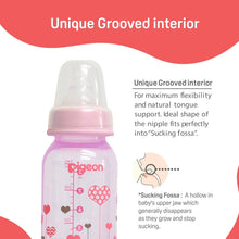 Load image into Gallery viewer, Pink Flexible Premium Crystal Peristaltic Feeding Bottle - 240 ml