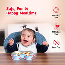 Load image into Gallery viewer, Hoppy Playte Anti Skid Stainless Steel Divided Plate