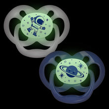 Load image into Gallery viewer, Advantage Pacifiers Stage 2 Glow in the Dark -Pack of 2