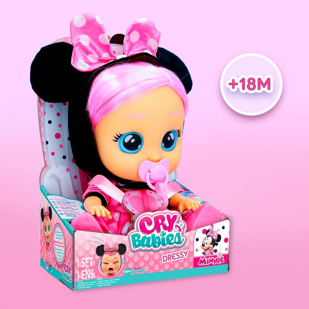 Cry Babies Dressy Minnie With Baby Sound