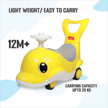 Load image into Gallery viewer, Yellow Shark Shaped Ride On