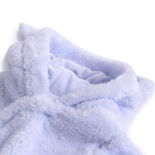 Load image into Gallery viewer, Blue Hooded Footsie With Folded Mittens