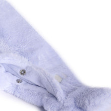 Load image into Gallery viewer, Blue Hooded Footsie With Folded Mittens
