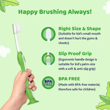 Load image into Gallery viewer, Blue & Green Animal Theme Toothbrush With Cover