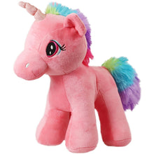 Load image into Gallery viewer, Pink Stuffed Unicorn Soft Toy With Glitter Horn