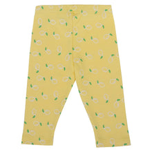 Load image into Gallery viewer, Cotton Printed Leggings- Grey, Pink & Yellow