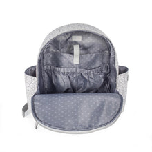 Load image into Gallery viewer, Grey Flower Mellow Backpack Diaper Changing Bag