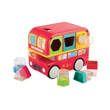 Load image into Gallery viewer, Red Giggles Shape Sorting Bus Toy
